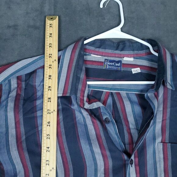 Vintage Dee Cee Vertical Stripe Western Long Sleeve Women's Size 2X Made In USA - Picture 8 of 13